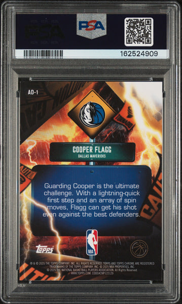 Cooper Flagg - 2025 Topps Chrome Advisory PSA 10