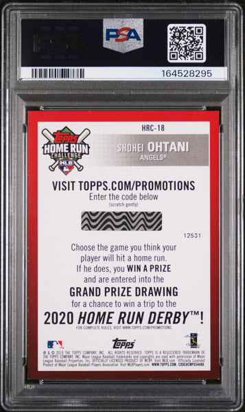 Shohei Ohtani - 2019 Topps Home Run Challenge Codes PSA 7 HRC18