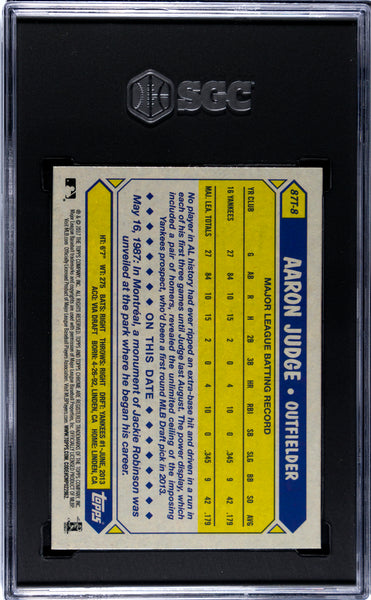 Aaron Judge - 2017 Topps Chrome '87 Design SGC 9.5