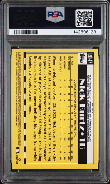 Nick Kurtz - 2025 Topps Update 1990 Topps Baseball PSA 9