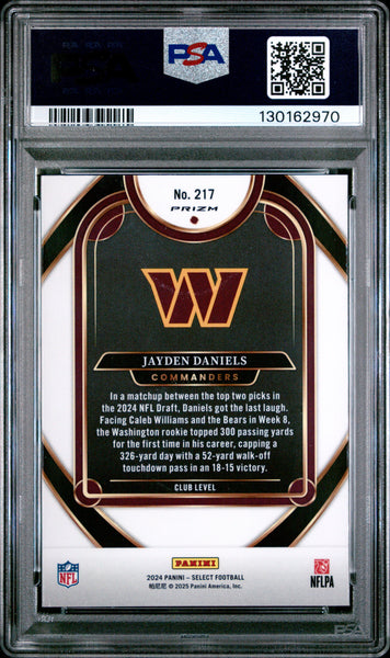 Jayden Daniels - 2024 Panini Select Silver Prizm PSA 10