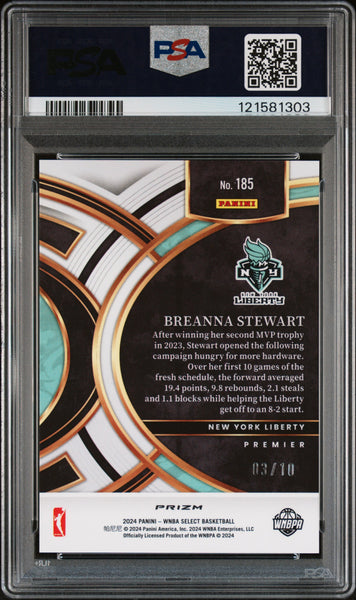 Breanna Stewart - 2024 Panini Select WNBA Gold Prizm PSA 10