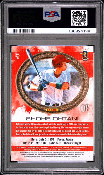 Shohei Ohtani - 2018 Panini Diamond Kings Facing Right PSA 10