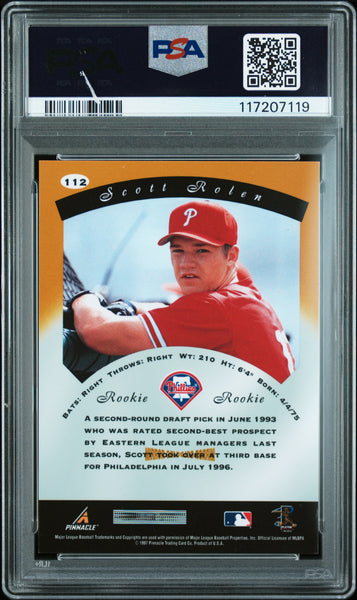 Scott Rolen - 1997 Pinnacle Certified Mirror Gold PSA 9