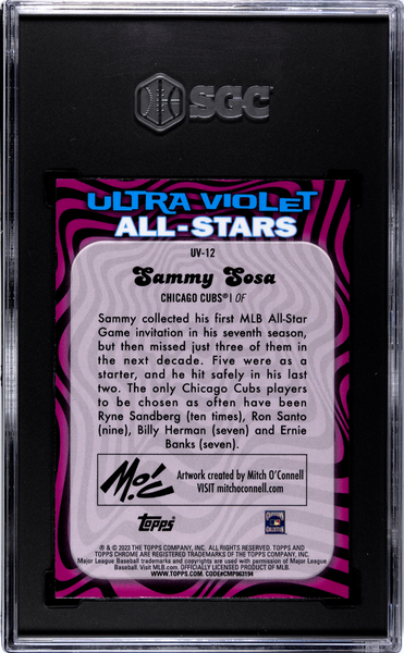 Sammy Sosa - 2023 Topps Chrome Uv A SGC 10