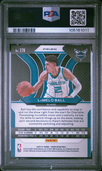 Lamelo Ball - 2020 Panini Prizm Silver PSA 9