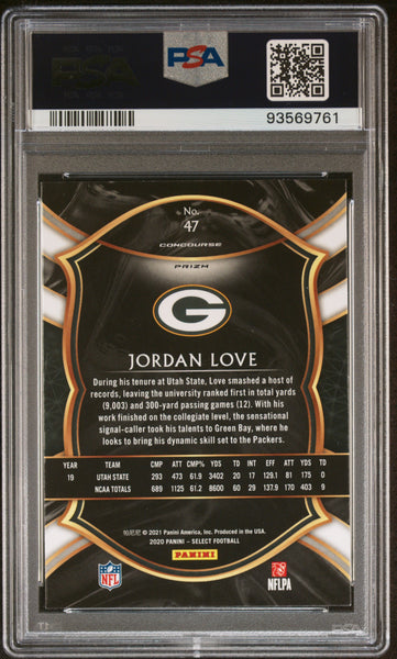 Jordan Love - 2020 Panini Select Silver Prizm PSA 10