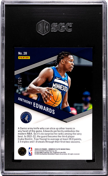 Anthony Edwards - 2022 Panini Elite Spellbound Purple SGC 10 49/49