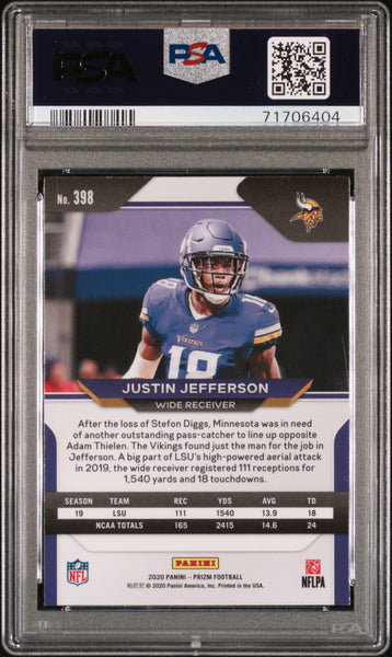 Justin Jefferson - 2020 Panini Prizm Variation PSA 10