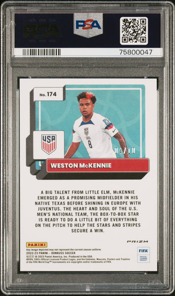 Weston Mckennie - 2022 Panini Donruss FIFA Optic Gold PSA 9