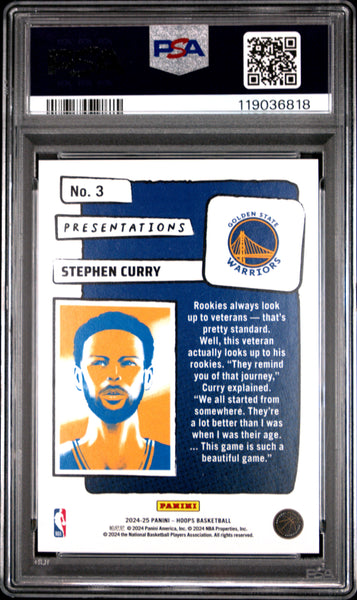 Stephen Curry - 2024 Panini NBA Hoops Presentations PSA 10