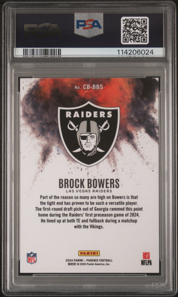 Brock Bowers - 2024 Panini Phoenix Color Blast PSA 10