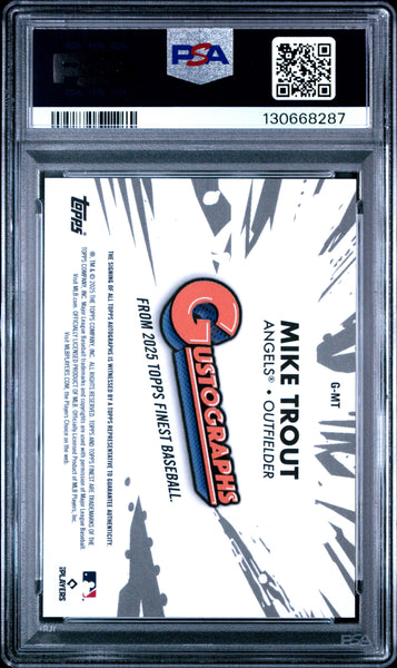 Mike Trout - 2025 Topps Finest Gustographs PSA 10 14/25
