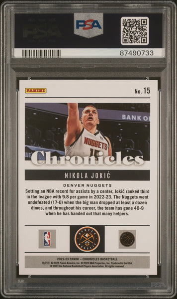 Nikola Jokic - 2022 Panini Chronicles Asia Gold PSA 10 4/8