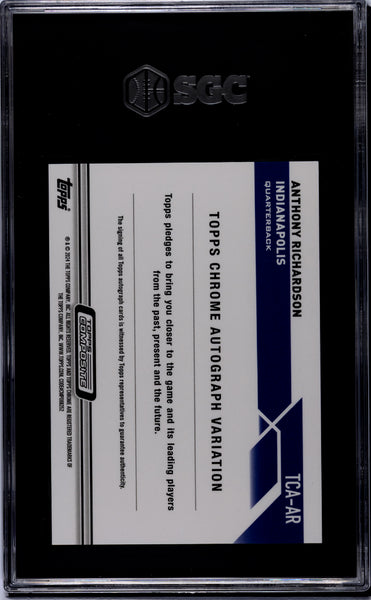 Anthony Richardson 2023 Topps Composite Chrome Auto Green Geometric SGC 9.5 /99