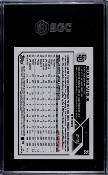 Fernando Tatis JR. - 2023 Topps Japan Edition Red SGC 10 /5