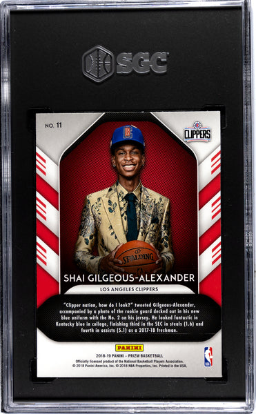 Shai Gilgeous-Alexander - 2018 Panini Prizm Luck Of The Lottery SGC 9.5