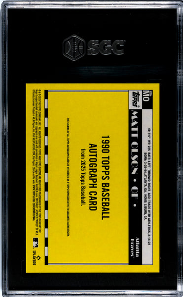 Matt Olson - 2025 Topps Chrome '90 Autograph Gold Refractor SGC 10 15/50