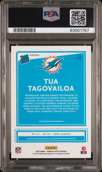 Tua Tagovailoa - 2020 Panini Donruss Optic Holo PSA 10