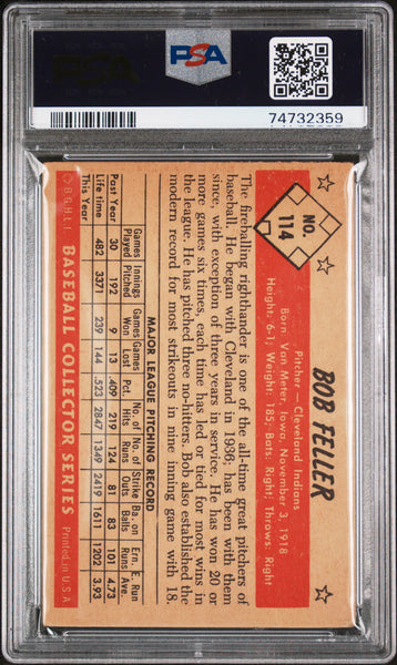 Bob Feller - 1953 Bowman Color PSA 3
