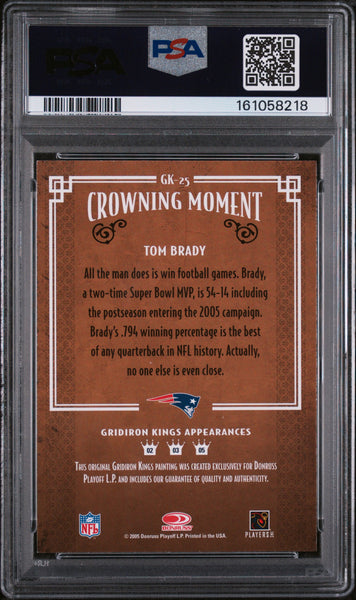 Tom Brady - 2005 Donruss Throwback Threads Gridiron PSA 8
