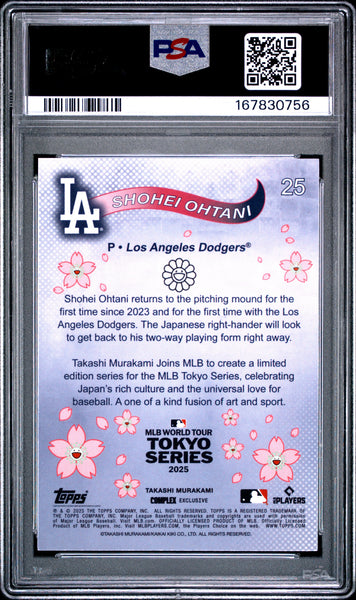 Shohei Ohtani - 2025 Topps Takashi Murakami + MLB World Tour Tokyo Series PSA 10