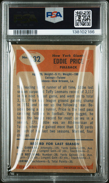 Eddie Price - 1955 Bowman PSA 3
