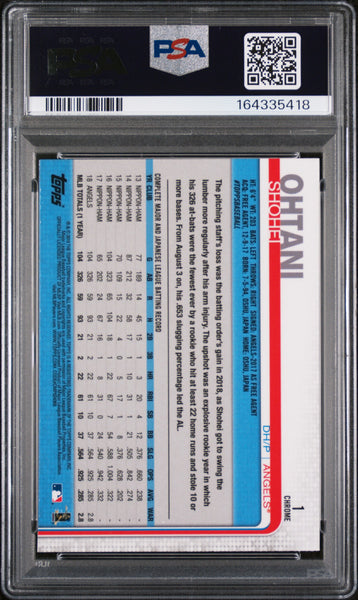 Shohei Ohtani - 2019 Topps Chrome #1 PSA 9