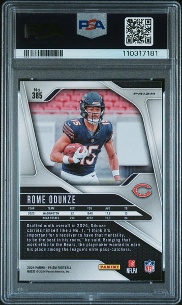 Rome Odunze - 2024 Panini Prizm Disco PSA 10