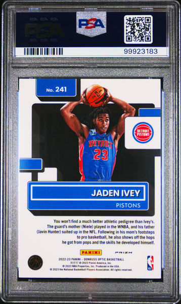 Jaden Ivey - 2022 Panini Donruss Optic Basketball PSA 9