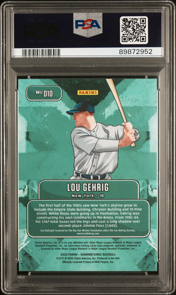 Lou Gehrig - 2022 Panini Diamond Kings Downtown PSA 10