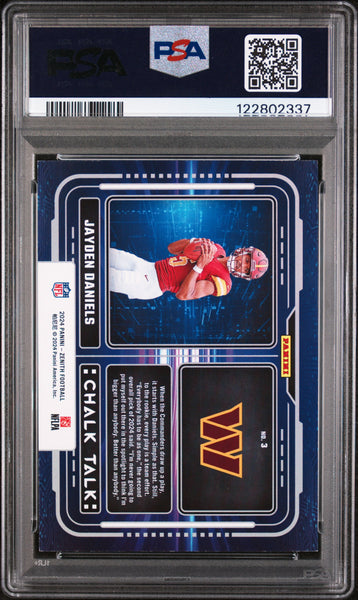 Jayden Daniels - 2024 Panini Zenith Chalk Talk Red PSA 7 48/50