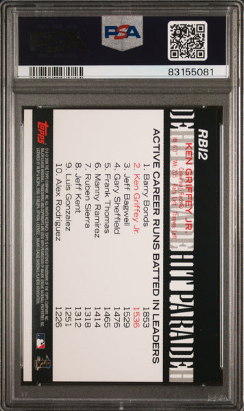 Ken Griffey JR. - 2006 Topps Hit Parade #RBI2 PSA 9