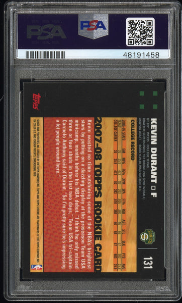 Kevin Durant - 2007 Topps Chrome PSA 8