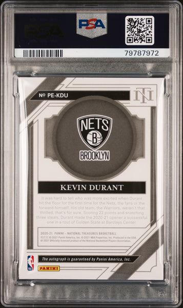 Kevin Durant - 2020 Panini National Treasures Peerless Signatures PSA 9 19/25