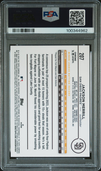 Jackson Merrill - 2024 Topps Chrome PSA 9