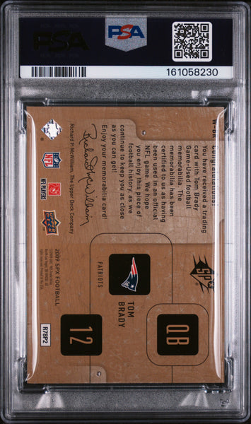 Tom Brady - 2009 SPX Winning Materials PSA 8 088/249