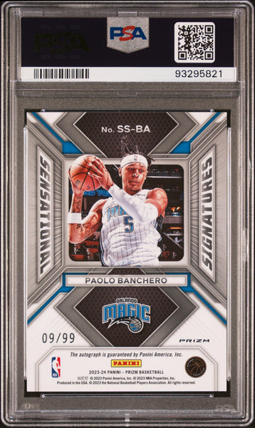 Paolo Banchero - 2023 Panini Prizm Sensational Signatures Red PSA 10 9/99