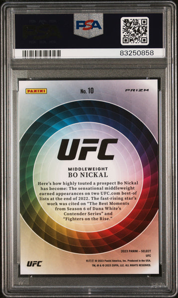 Bo Nickal - 2023 Panini Select UFC Color Wheel PSA 10