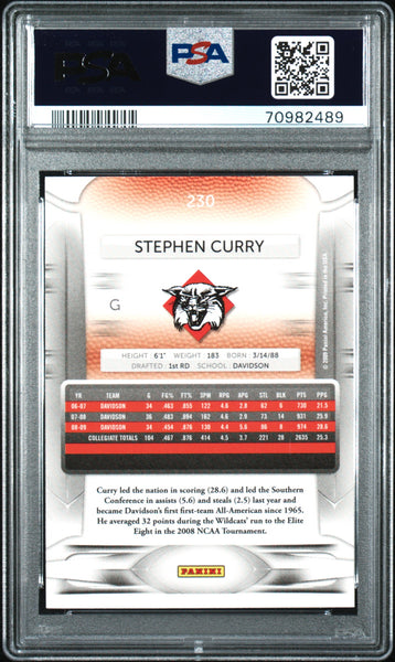 Stephen Curry - 2009 Panini Prestige PSA 9