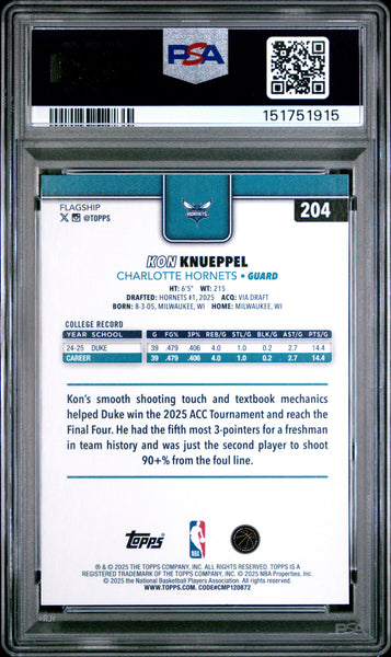 Kon Knueppel - 2025 Topps PSA 9