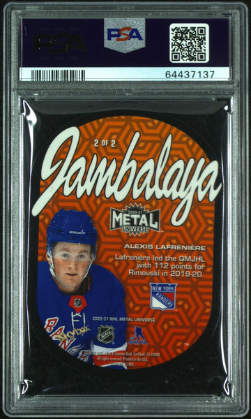 Alexis Lafreniere - 2020 Skybox Metal Universe Jambalaya Achievement PSA 9