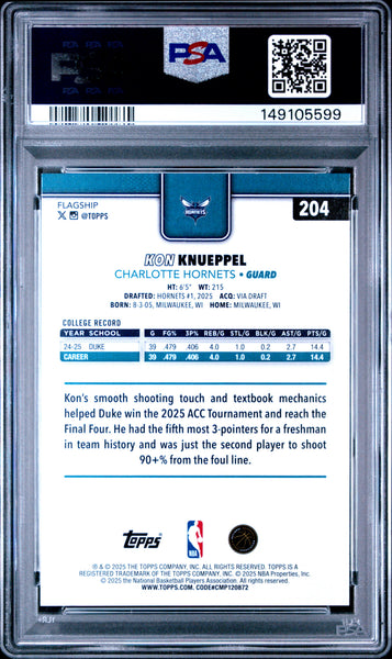 Kon Knueppel - 2025 Topps PSA 9