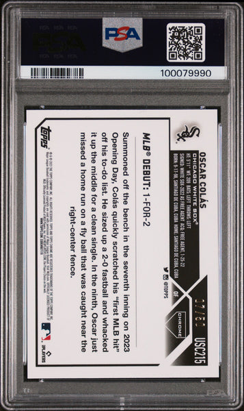 Oscar Colas 2023 Topps Chrome Update Gold Mini Diamond PSA 10 /50 Pop 1