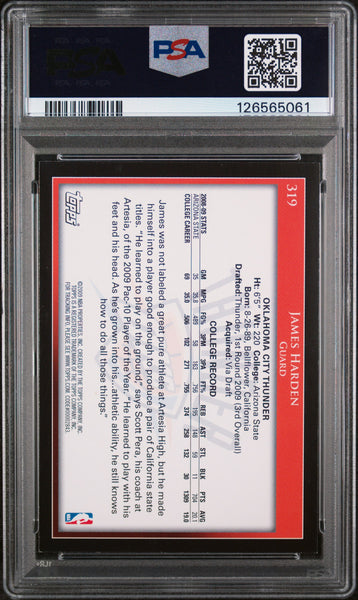 James Harden - 2009 Topps PSA 8