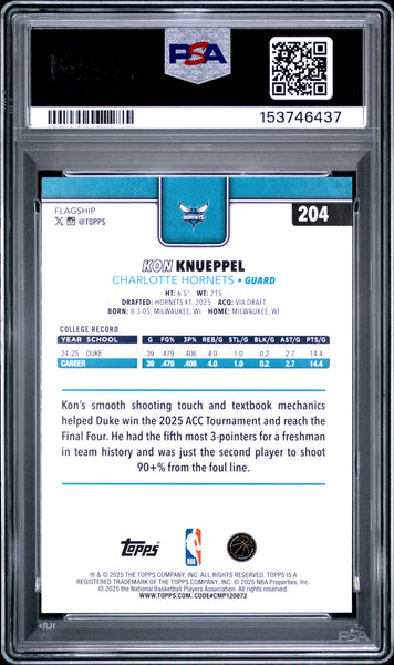 Kon Knueppel - 2025 Topps PSA 10