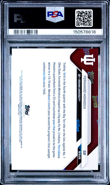 Fernando Mendoza - 2025 Bowman U Now PSA 10