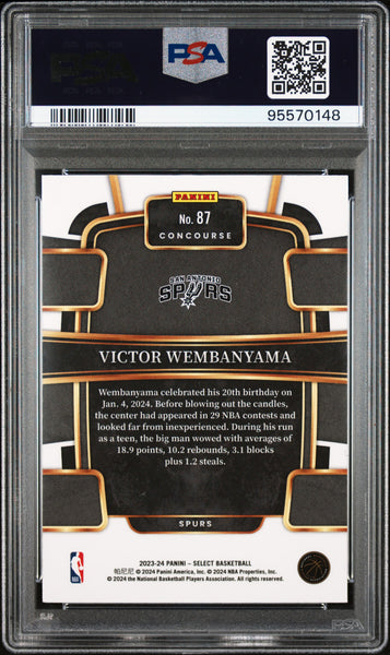 Victor Wembanyama - 2023 Panini Select Blue PSA 10