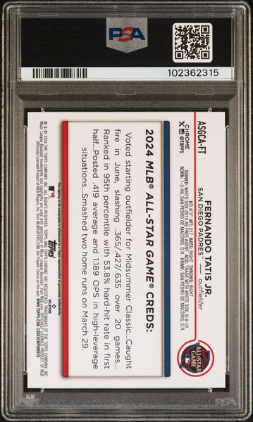 Fernando Tatis JR. - 2024 Topps Chrome Update ASG Auto X-Fractor PSA 9 /125