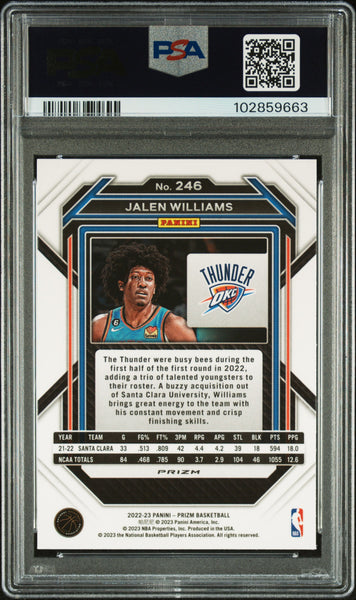 Jalen Williams - 2022 Panini Prizm Silver PSA 10